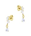 Hanging CZ Crystal Silver Stud Earring STS-6306